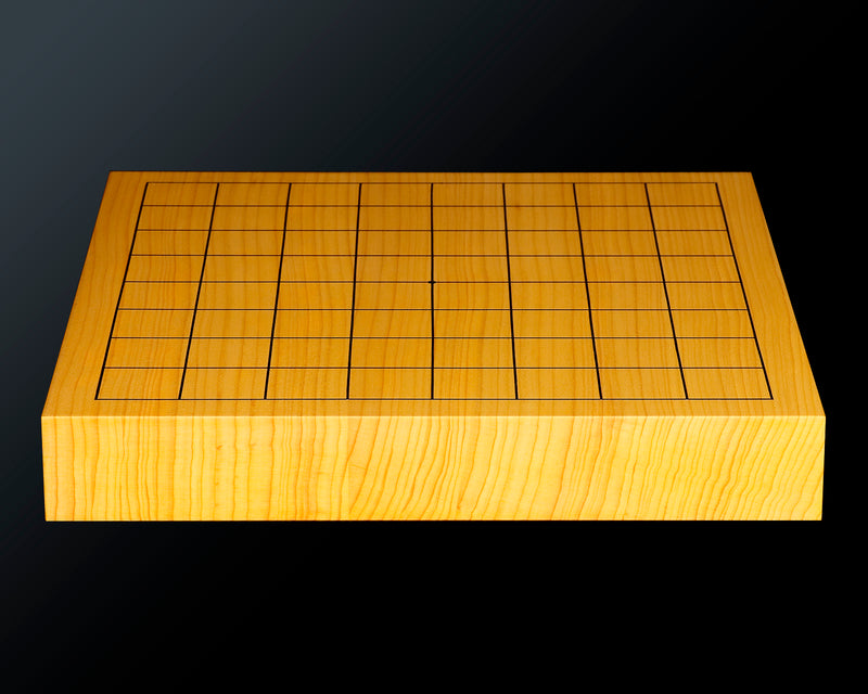 Board craftsman Mr.Miura of Yachimata Gobanten made Japan grown Hon-Kaya 9*9-ro Table Go board Ten-masa (Masame) 0.9-sun / 29 mm thick 2-piece composition board Haguruma-mori finish lines No.75003