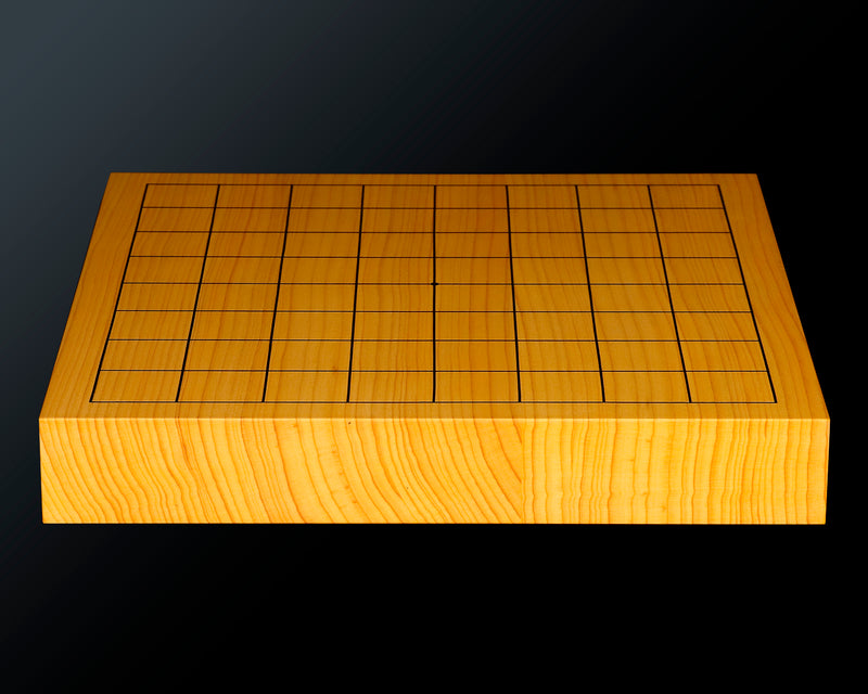 Board craftsman Mr.Miura of Yachimata Gobanten made Japan grown Hon-Kaya 9*9-ro Table Go board Ten-masa (Masame) 0.9-sun / 29 mm thick 2-piece composition board Haguruma-mori finish lines No.75003