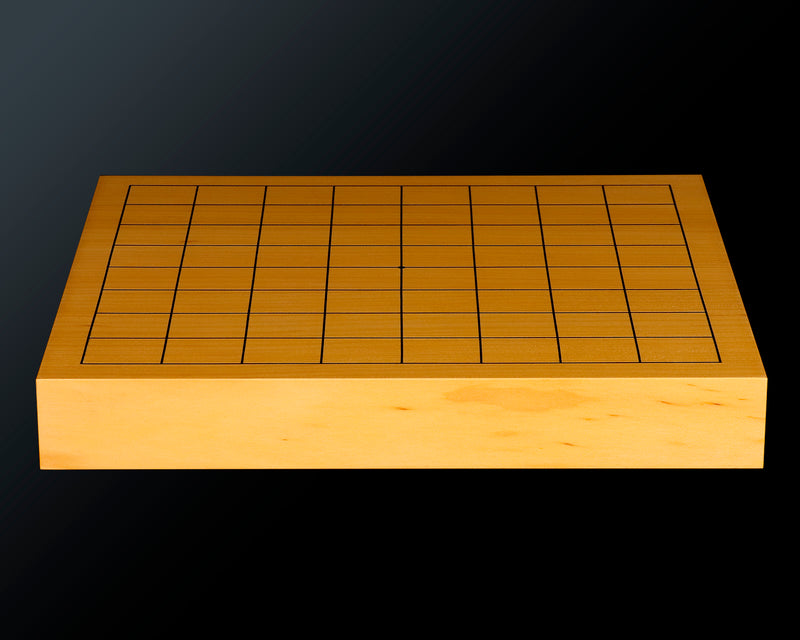 Board craftsman Mr.Miura of Yachimata Gobanten made Japan grown Hon-Kaya 9*9-ro Table Go board Ten-masa (Masame) 0.9-sun / 29 mm thick 2-piece composition board Haguruma-mori finish lines No.75003