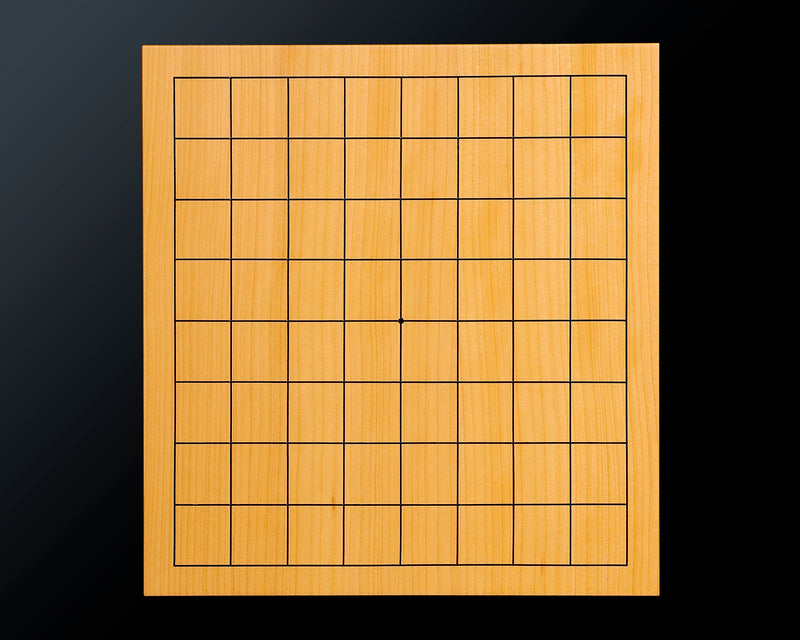 Board craftsman Mr.Miura of Yachimata Gobanten made Japan grown Hon-Kaya 9*9-ro Table Go board Ten-masa (Masame) 0.9-sun / 29 mm thick 2-piece composition board Haguruma-mori finish lines No.75003