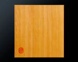 Board craftsman Mr.Miura of Yachimata Gobanten made Japan grown Hon-Kaya 9*9-ro Table Go board Ten-masa (Masame) 0.9-sun / 29 mm thick 2-piece composition board Haguruma-mori finish lines No.75003