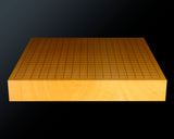 Board craftsman Mr.Miura of Yachimata Gobanten made Japan grown Hon-Kaya Table Go board Ten-masa (Masame) 2.0-sun / 61 mm thick 4-piece composition board Haguruma-mori finish lines No.75004