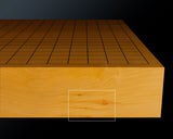 Board craftsman Mr.Miura of Yachimata Gobanten made Japan grown Hon-Kaya Table Go board Ten-masa (Masame) 2.0-sun / 61 mm thick 5-piece composition board Haguruma-mori finish lines No.75006
