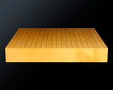 Board craftsman Mr.Miura of Yachimata Gobanten made Japan grown Hon-Kaya Table Go board Ten-masa (Masame) 1.9-sun / 60 mm thick 4-piece composition board Haguruma-mori finish lines No.75007