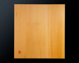 Board craftsman Mr.Miura of Yachimata Gobanten made Japan grown Hon-Kaya Table Go board Ten-masa (Masame) 1.9-sun / 60 mm thick 4-piece composition board Haguruma-mori finish lines No.75007