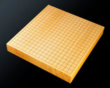 Board craftsman Mr.Miura of Yachimata Gobanten made Japan grown Hon-Kaya Table Go board Ten-masa (Masame) 1.9-sun / 60 mm thick 3-piece composition board Haguruma-mori finish lines No.75008