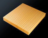 Board craftsman Mr.Miura of Yachimata Gobanten made Japan grown Hon-Kaya Table Go board Ten-masa (Masame) 1.9-sun / 60 mm thick 3-piece composition board Haguruma-mori finish lines No.75009