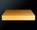 Board craftsman Mr.Miura of Yachimata Gobanten made Japan grown Hon-Kaya Table Go board Ten-masa (Masame) 1.9-sun / 60 mm thick 3-piece composition board Haguruma-mori finish lines No.75009