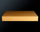 Board craftsman Mr.Miura of Yachimata Gobanten made Japan grown Hon-Kaya Table Go board Ten-masa (Masame) 1.9-sun / 60 mm thick 3-piece composition board Haguruma-mori finish lines No.75009