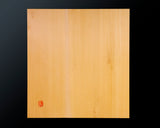 Board craftsman Mr.Miura of Yachimata Gobanten made Japan grown Hon-Kaya Table Go board Ten-masa (Masame) 2.0-sun / 61 mm thick 4-piece composition board Haguruma-mori finish lines No.75011