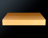 Board craftsman Mr.Miura of Yachimata Gobanten made Japan grown Hon-Kaya Table Go board Ten-masa (Masame) 2.0-sun / 61 mm thick 4-piece composition board Haguruma-mori finish lines No.75013