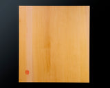 Board craftsman Mr.Miura of Yachimata Gobanten made Japan grown Hon-Kaya Table Go board Ten-masa (Masame) 2.0-sun / 61 mm thick 4-piece composition board Haguruma-mori finish lines No.75013