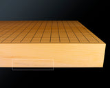Board craftsman Mr.Miura of Yachimata Gobanten made Japan grown Hon-Kaya Table Go board Ten-masa (Masame) 2.0-sun / 61 mm thick 4-piece composition board Haguruma-mori finish lines No.75013