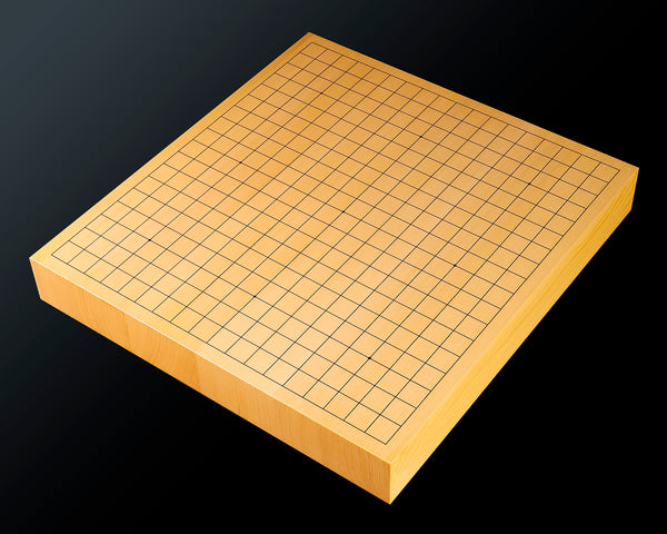 八街碁盤店 盤師 三浦勝巳製作 日本産本榧卓上碁盤 天柾 1.9寸5枚接ぎ ＊歯車盛り仕上げ No.75014