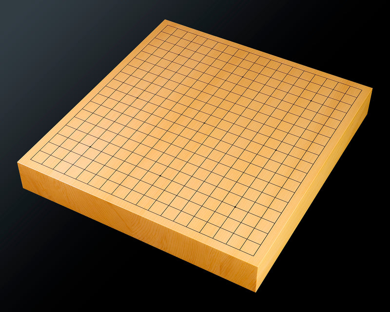 Board craftsman Mr.Miura of Yachimata Gobanten made Japan grown Hon-Kaya Table Go board Ten-masa (Masame) 2.0-sun / 61 mm thick 4-piece composition board Haguruma-mori finish lines >*Off-spec No.75015