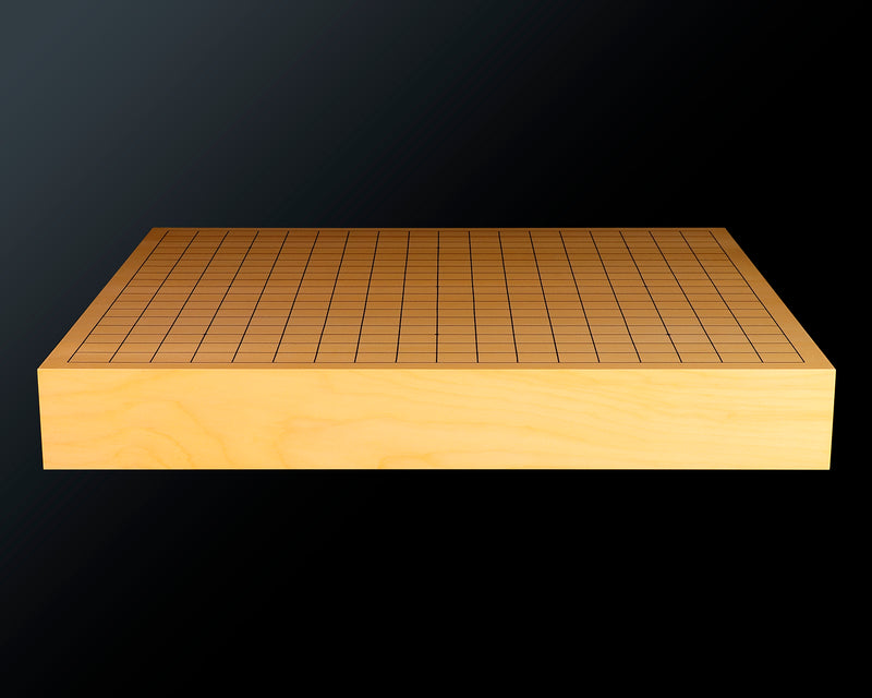 Board craftsman Mr.Miura of Yachimata Gobanten made Japan grown Hon-Kaya Table Go board Ten-masa (Masame) 2.0-sun / 61 mm thick 4-piece composition board Haguruma-mori finish lines >*Off-spec No.75015