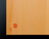 Board craftsman Mr.Miura of Yachimata Gobanten made Japan grown Hon-Kaya Table Go board Ten-masa (Masame) 2.0-sun / 61 mm thick 4-piece composition board Haguruma-mori finish lines >*Off-spec No.75015