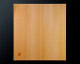Board craftsman Mr.Miura of Yachimata Gobanten made Japan grown Hon-Kaya Table Go board Ten-masa (Masame) 1.9-sun / 59 mm thick 4-piece composition board Haguruma-mori finish lines No.75016