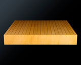Board craftsman Mr.Miura of Yachimata Gobanten made Japan grown Hon-Kaya Table Go board Ten-masa (Masame) 1.9-sun / 59 mm thick 3-piece composition board Haguruma-mori finish lines No.75017