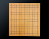 Board craftsman Mr.Miura of Yachimata Gobanten made Japan grown Hon-Kaya Table Go board Ten-masa (Masame) 1.9-sun / 59 mm thick 3-piece composition board Haguruma-mori finish lines No.75017
