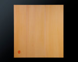 Board craftsman Mr.Miura of Yachimata Gobanten made Japan grown Hon-Kaya Table Go board Ten-masa (Masame) 1.9-sun / 59 mm thick 3-piece composition board Haguruma-mori finish lines No.75017