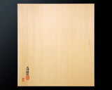 NBC-608-07 八街碁盤店 盤師 三浦勝巳製作 日本産本榧卓上碁盤 天柾 2.0寸4枚接ぎ ＊歯車盛り仕上げ No.75021