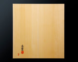 GBC-609-03 八街碁盤店 盤師 三浦勝巳製作 日本産本榧卓上碁盤 天柾 2.0寸4枚接ぎ ＊歯車盛り仕上げ No.75025 ＊訳有品