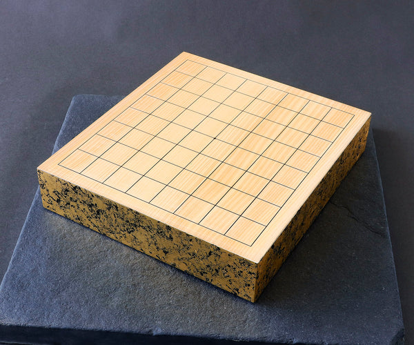 Gold leaf finish Go board, Go Bowls "煌 KIRAMEKI" 9X9 Go Board 3-Piece Go Set 406-GLS-01