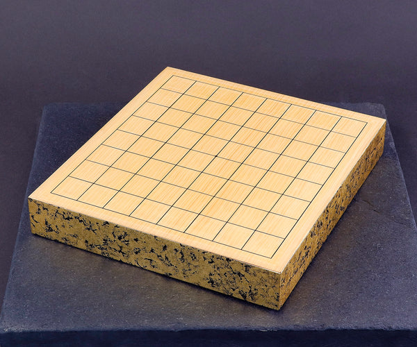 Gold leaf finish Go board, Go Bowls "煌 KIRAMEKI" 9X9 Go Board 3-Piece Go Set 406-GLS-02