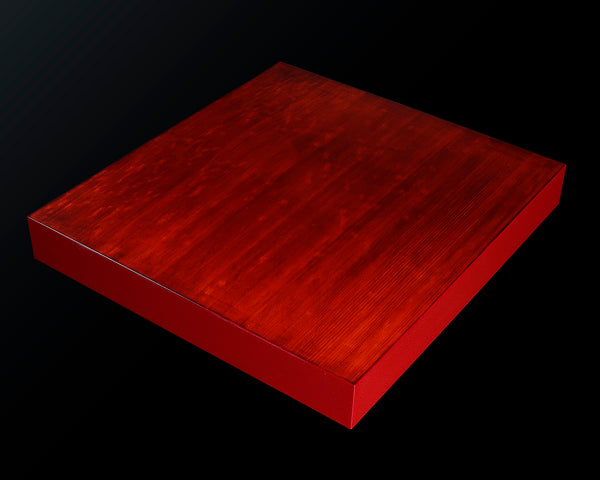 Traditional Art Craft "Tsugaru-nuri / Nanako-nuri (madder red)" finish table Go board size 20