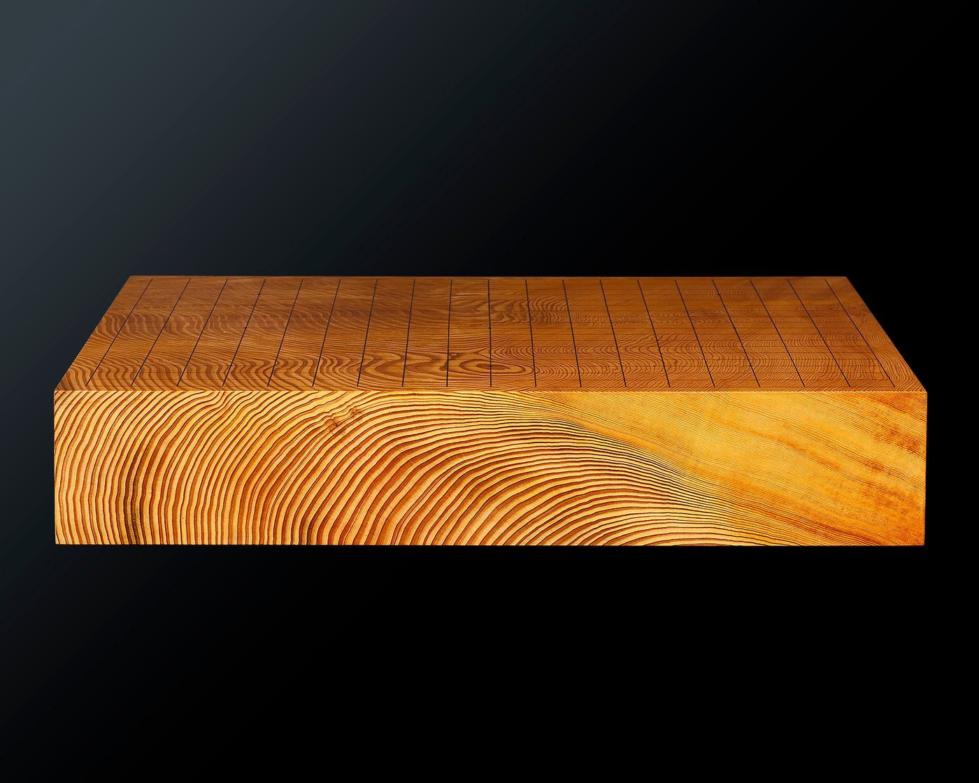 現代の名工 熊須健一製作 屋久杉卓上碁盤 木表 2.5寸 1枚盤 No