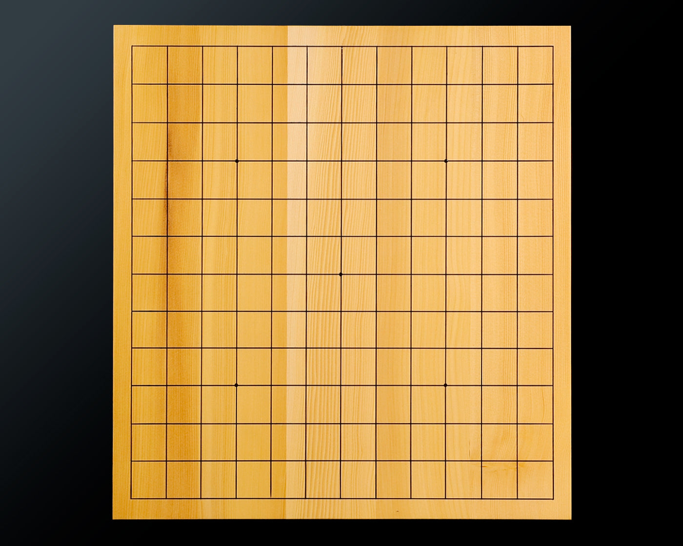 日向榧卓上13/9路碁盤 天柾 1.9寸 5枚接ぎ No.76998 ＊太刀盛り仕上げ