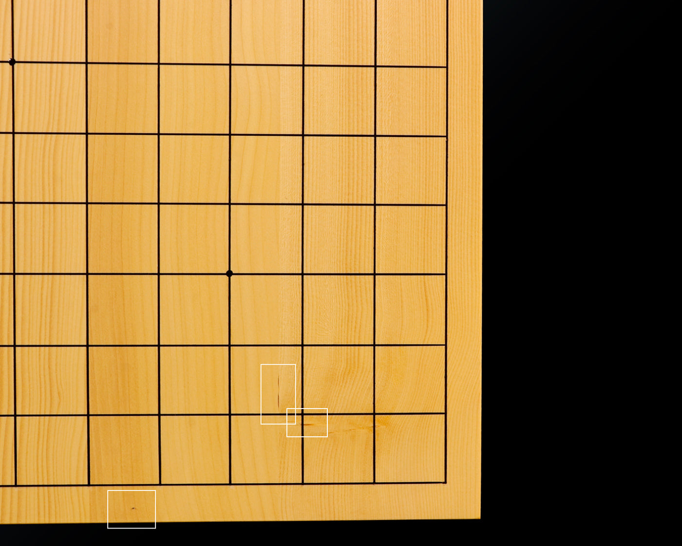 日向榧卓上13/9路碁盤 天柾 1.9寸 5枚接ぎ No.76998 ＊太刀盛り仕上げ