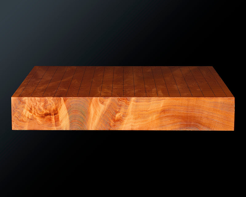 Contemporary Master Go board Craftsman Mr.Kumasu made Yakusugi(Yakushima Cedar) table Go board with figured grain 2.1-Sun(thickness: approx. 64 mm) No.77011F *Off-spec