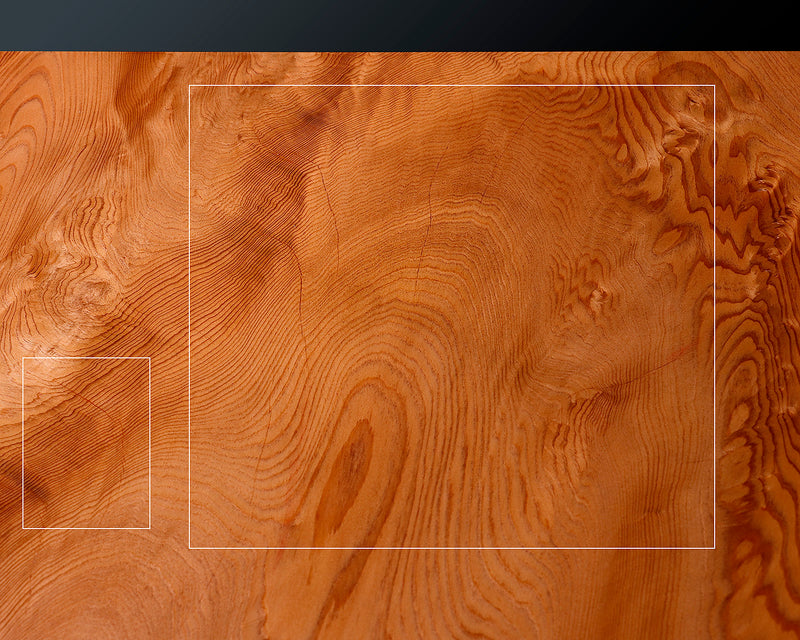 Contemporary Master Go board Craftsman Mr.Kumasu made Yakusugi(Yakushima Cedar) table Go board with figured grain 2.1-Sun(thickness: approx. 64 mm) No.77011F *Off-spec