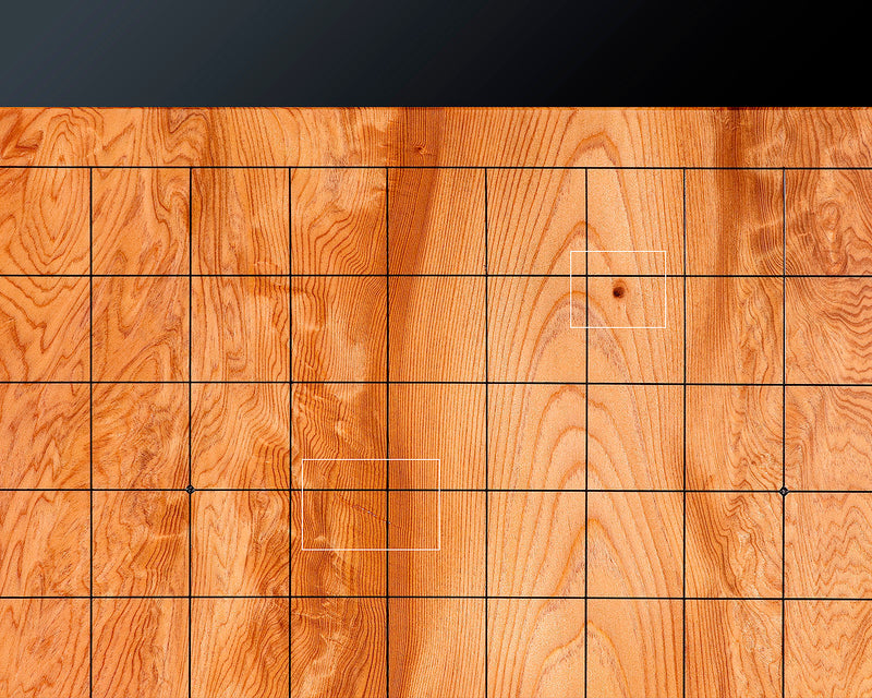 Contemporary Master Go board Craftsman Mr.Kumasu made Yakusugi(Yakushima Cedar) table Go board with figured grain 2.1-Sun(thickness: approx. 64 mm) No.77011F *Off-spec