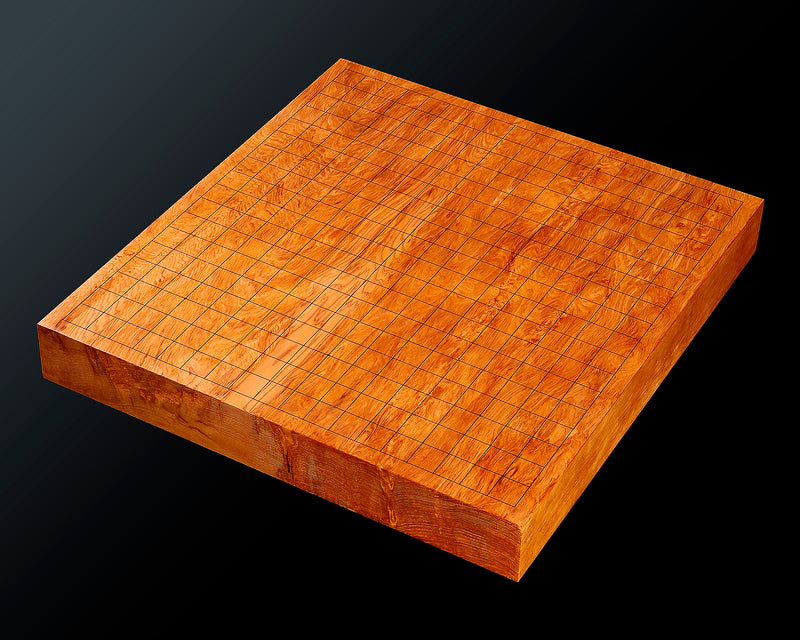 Contemporary Master Go board Craftsman Mr.Kumasu made Yakusugi(Yakushima Cedar) table Go board with figured grain Oily burl 1.8-Sun(thickness: approx. 57 mm) No.77012F *Off-spec