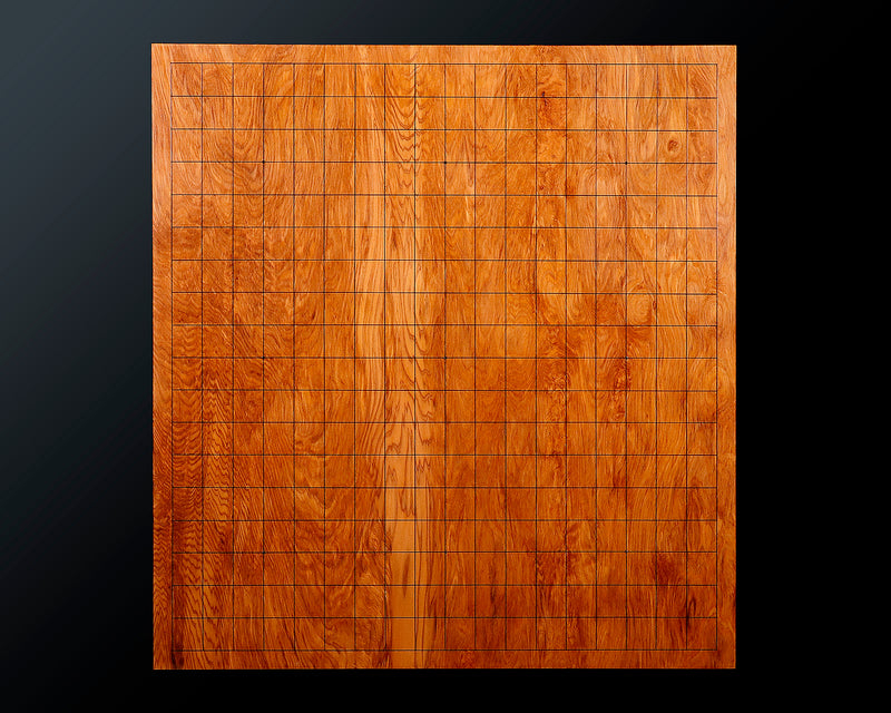Contemporary Master Go board Craftsman Mr.Kumasu made Yakusugi(Yakushima Cedar) table Go board with figured grain Oily burl 1.8-Sun(thickness: approx. 57 mm) No.77012F *Off-spec