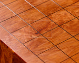 Contemporary Master Go board Craftsman Mr.Kumasu made Yakusugi(Yakushima Cedar) table Go board with figured grain Oily burl 1.8-Sun(thickness: approx. 57 mm) No.77012F *Off-spec