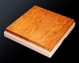 Contemporary Master Go board Craftsman Mr.Kumasu made Yakusugi(Yakushima Cedar) table Go board with figured grain Oily burl 1.8-Sun(thickness: approx. 55 mm) No.77013F *Off-spec