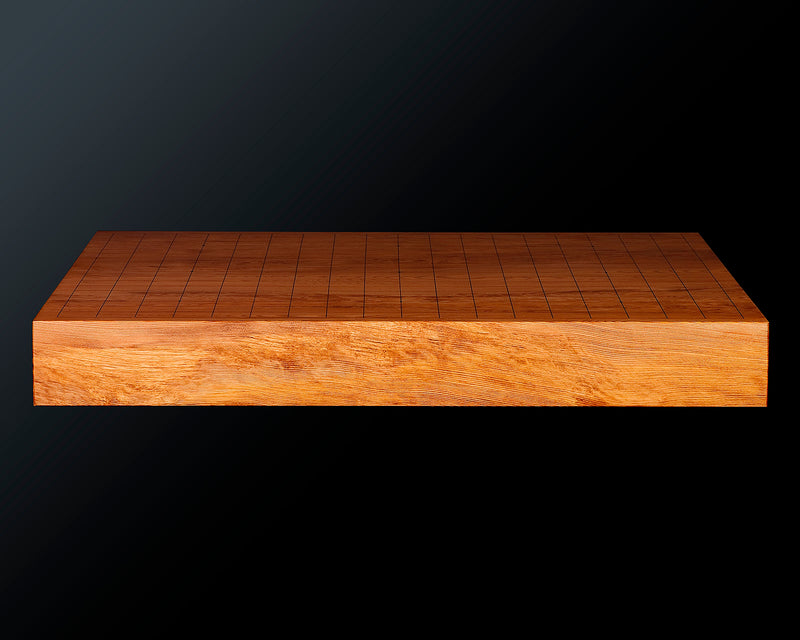 Contemporary Master Go board Craftsman Mr.Kumasu made Yakusugi(Yakushima Cedar) table Go board with figured grain Oily burl 1.8-Sun(thickness: approx. 55 mm) No.77013F *Off-spec