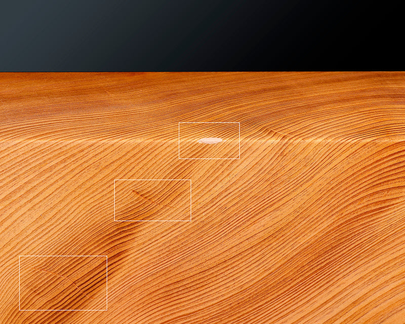 Contemporary Master Go board Craftsman Mr.Kumasu made Yakusugi(Yakushima Cedar) table 11-ro Go board with figured grain 2.0-Sun(thickness: approx. 61 mm) No.77015F *Off-spec