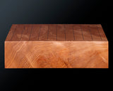 YSGB-603-11R-01 現代の名工 熊須健一製作 屋久杉卓上11路碁盤 杢入り 2.1寸 1枚盤 No.77020F ＊訳有品