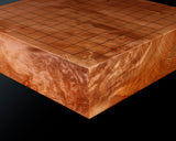 YSGB-603-11R-01 現代の名工 熊須健一製作 屋久杉卓上11路碁盤 杢入り 2.1寸 1枚盤 No.77020F ＊訳有品