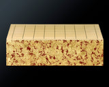 GLMB-608-17 Gold leaf finish Go Board "煌 KIRAMEKI" / Vermilion red base color 9x9-ro table Go board 1.9-Sun No.77043