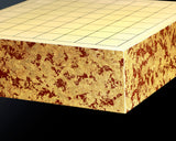 GLMB-608-17 Gold leaf finish Go Board "煌 KIRAMEKI" / Vermilion red base color 9x9-ro table Go board 1.9-Sun No.77043