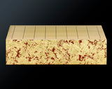 GLMB-608-18 Gold leaf finish Go Board "煌 KIRAMEKI" / Vermilion red base color 9x9-ro table Go board 1.8-Sun No.77044