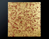 GLMB-608-18 Gold leaf finish Go Board "煌 KIRAMEKI" / Vermilion red base color 9x9-ro table Go board 1.8-Sun No.77044