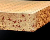 GLMB-608-19 Gold leaf finish Go Board "煌 KIRAMEKI" / Vermilion red base color 9x9-ro table Go board 1.5-Sun No.77045