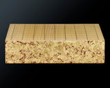 GLMB-608-19 Gold leaf finish Go Board "煌 KIRAMEKI" / Vermilion red base color 9x9-ro table Go board 1.5-Sun No.77045